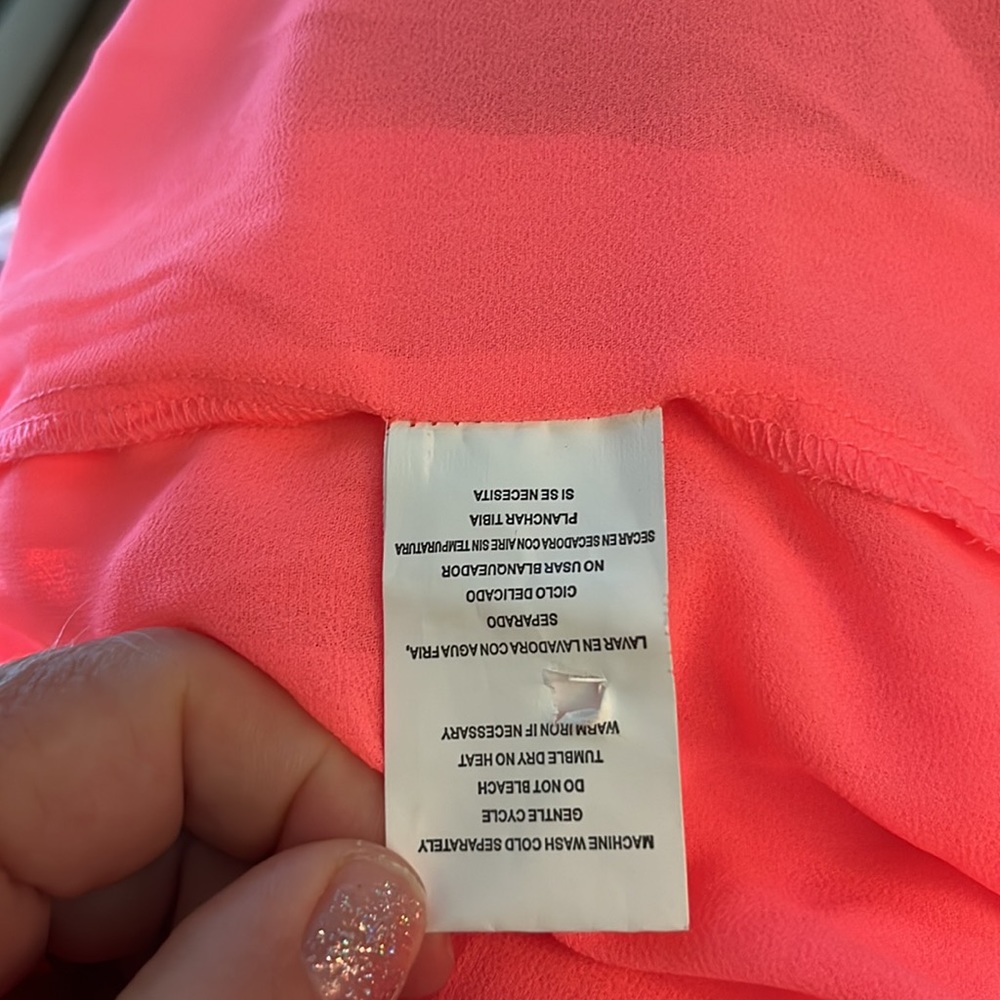 KUT From the Kloth Neon Orange Blouse S - Picture 7 of 10